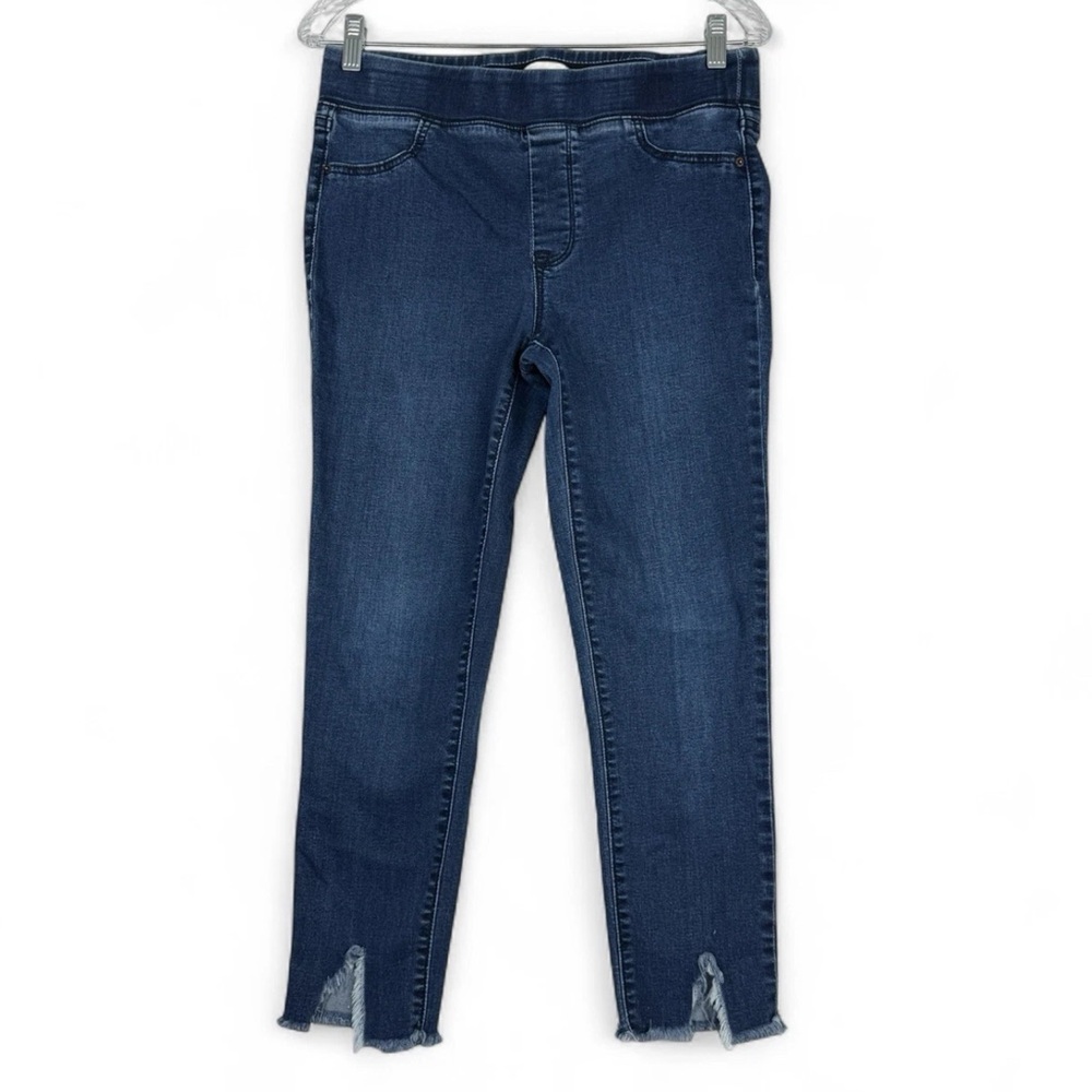 OLD NAVY‎ Rockstar Jeggings Jeans Womens Size 8 Tall 8T Dark Indigo Raw Hem
